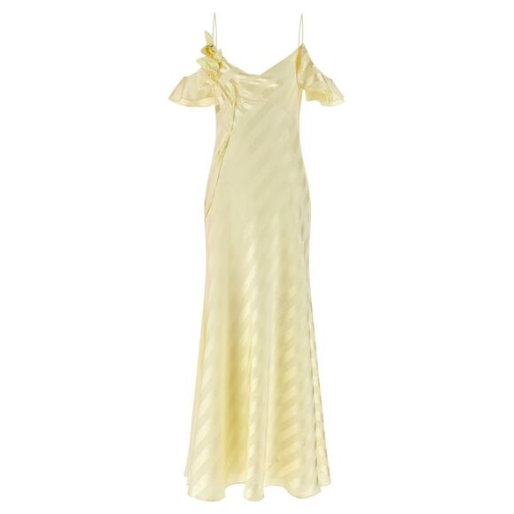 Self Portrait Women 'Satin Striped' Long Dress